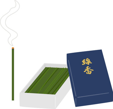 蓋を開けた線香の箱