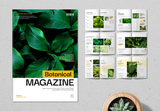 Botanical Magazine Template Layout
