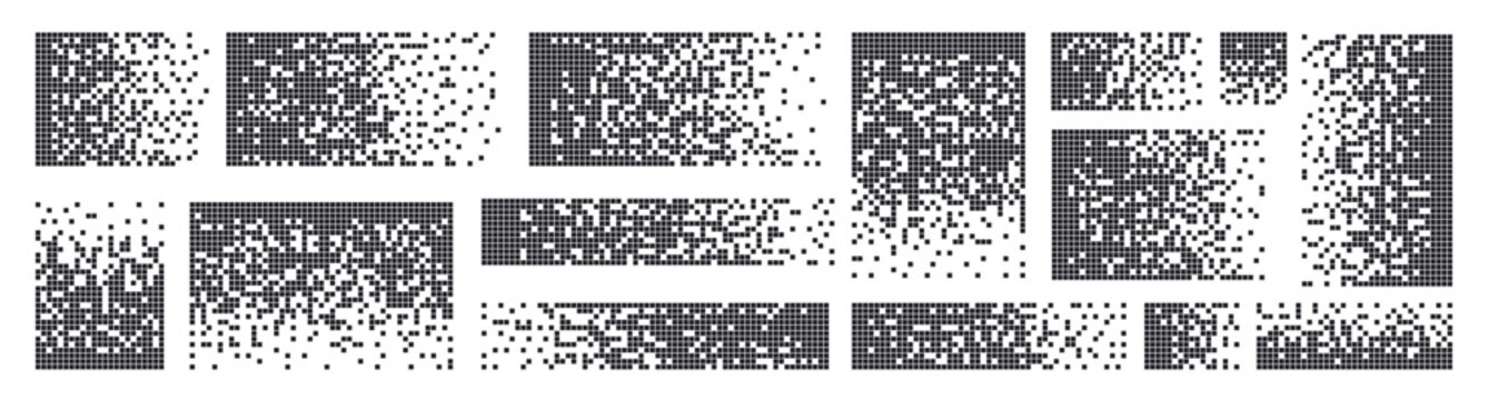 Halftone Dots Gradient Background Set