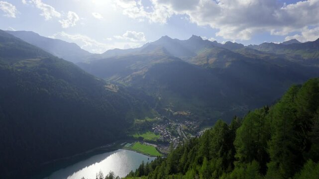 Valle Spluga and Lago di Isola in the Italian Alps, static time lapse