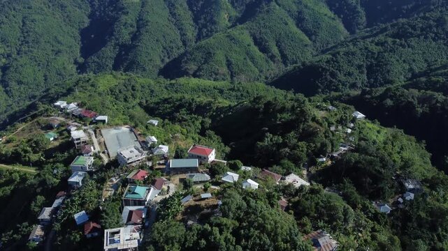 Drone view Shot of Mizoram Hilly Areas