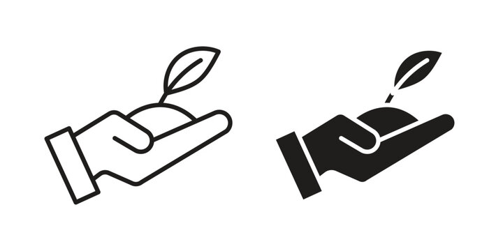 Environment icon design, logo, app, template set. Black icons