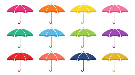 Fototapeta premium Colorful umbrellas in various hues.