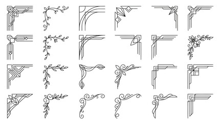 Ornate Architectural Decorative Corner Elements. © Siwit