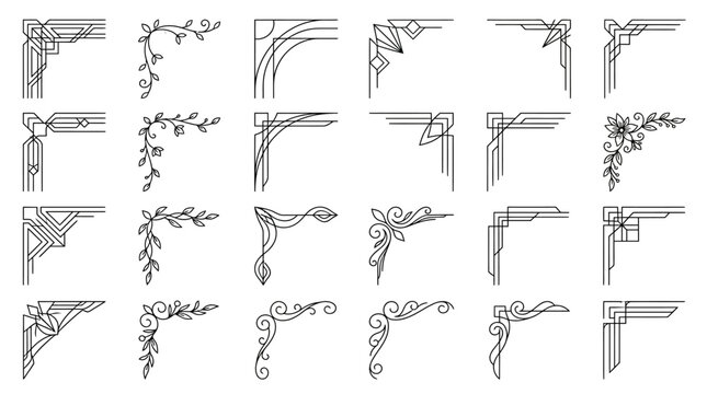 Ornate Architectural Decorative Corner Elements.