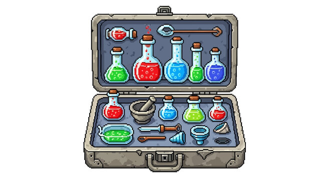 Vintage Alchemists Portable Laboratory Kit.