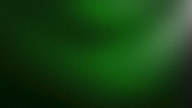Luxury deep 4K abstract background with grainy green emerald and black gradient