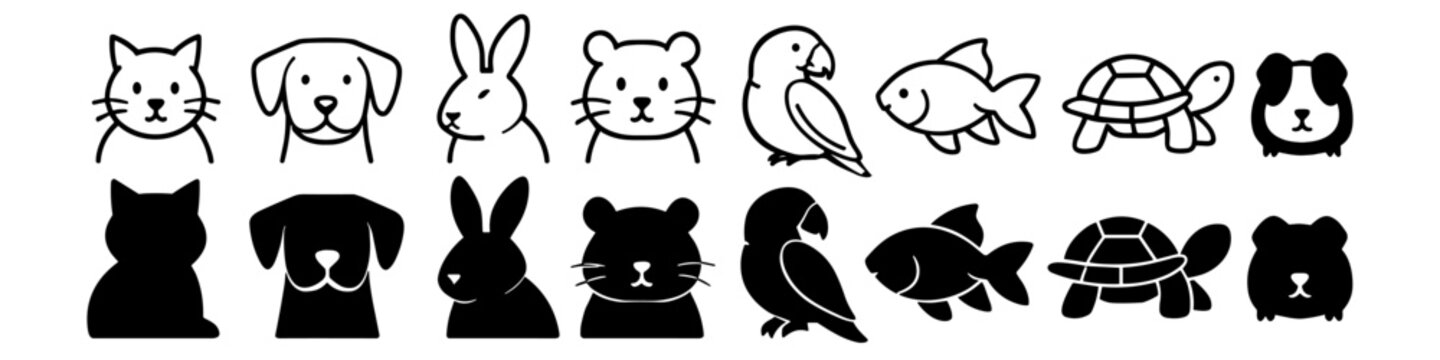 Cute Pet Icons Collection