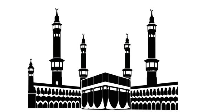 Sacred Kaaba in Mecca, Islamic Holy Site, Pilgrimage Destination
