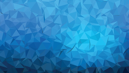 Obraz premium Abstract blue geometric background with triangle pattern and crystal style texture