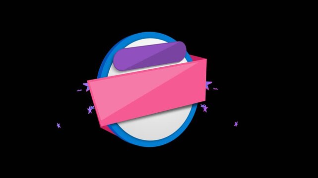 2D vector title montage effect reveal with alpha channel