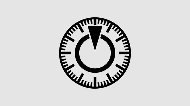 Geometric secure lock dial icon with tick marks - for data protection content