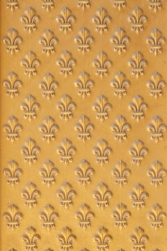 Yellow fleur de lis pattern background