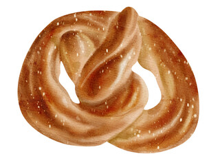 Fototapeta premium Pretzel illustration 