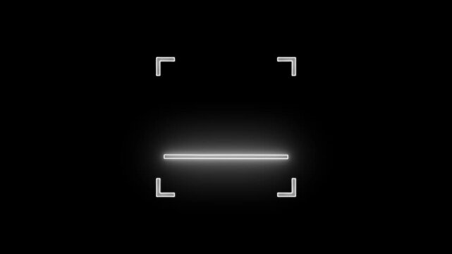 QR Code Scanner Animation on white screen. scan any Documents on a black background