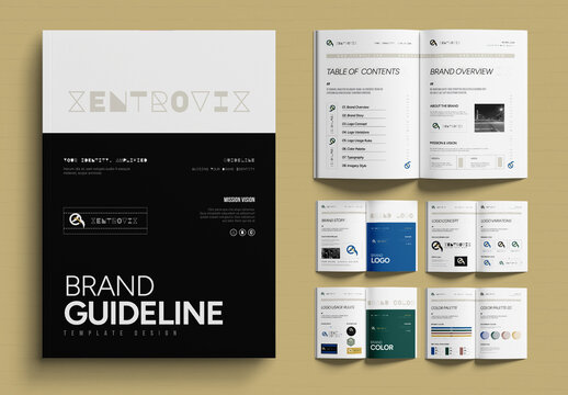 Brand Guideline Book Design Template for Corporate Identity