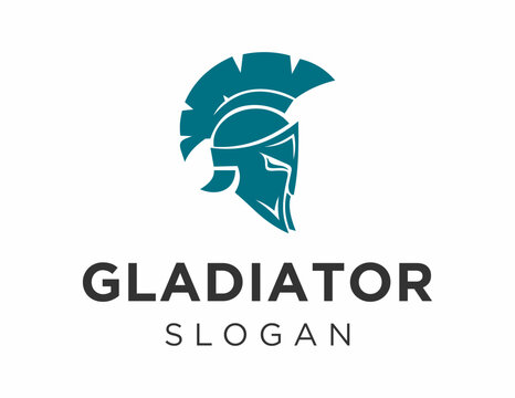 The logo design is about Gladiator and was created using the Corel Draw 2018 application with a white background.