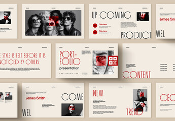 Aesthetic Portfolio Presentation Template With Creative Slide Design