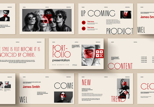 Aesthetic Portfolio Presentation Template With Creative Slide Design