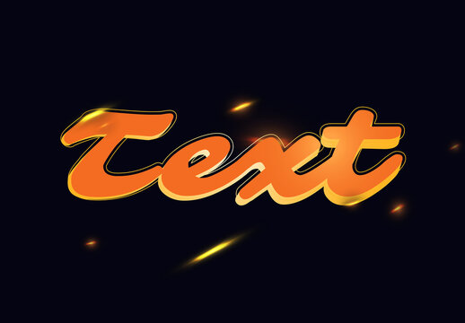 Creative Neon Script Text Effect Template