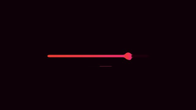 Loading animation, progress bar, red gradient effect, minimalistic design, UI element progress bar animation