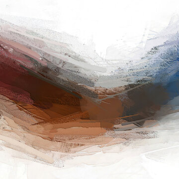 Eventide Abstract Journey The warm, shadowy strokes of the first piece evoke the settling energy of dusk and the cooling ground.