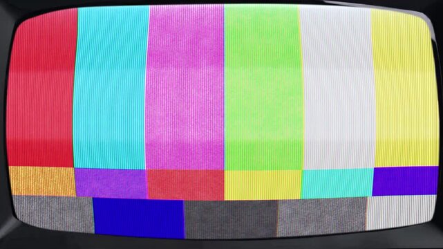 Vintage Television Broadcast Interruption Classic Signal Loss Screen with Static