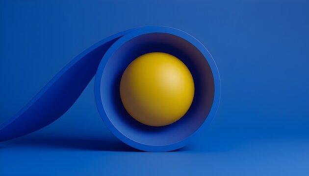 A single, large yellow sphere with soft highlights and subtle shading.
