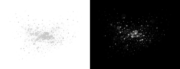 White glow, sparkling flare, festive stardust, glitter confetti, magic bokeh light, vibrant particles, christmas shine, abstract decoration overlay effect png © kulinskaia