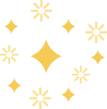 분산된 작은 별과 태양