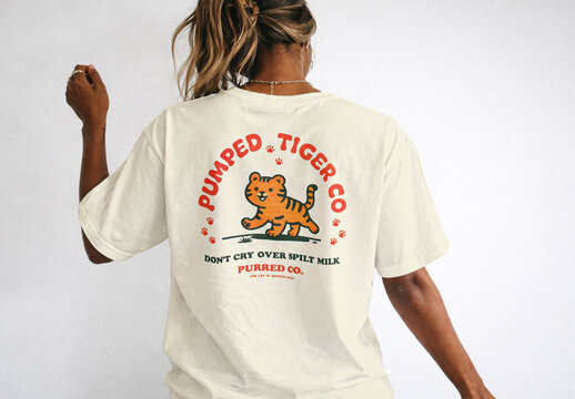 Women's Loose T-shirt Mockup