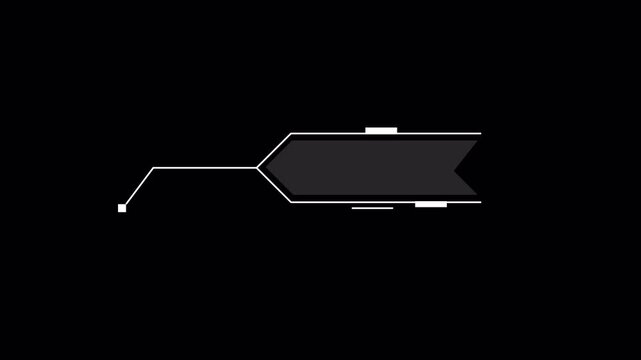 Call out tech style HUD element technology 4k in transparent background