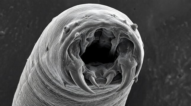 Hookworm Ancylostoma Buccal Capsule SEM