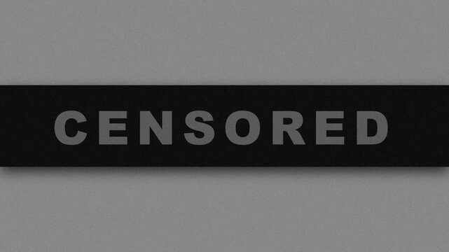 Censored text on gray background.