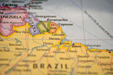 Naklejka premium Minimalist Belém City Map Outline on Soft Blurred Defocus Background for Brazilian Regional Travel