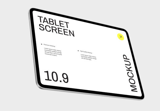 Modern Tablet Screen Mockup Display