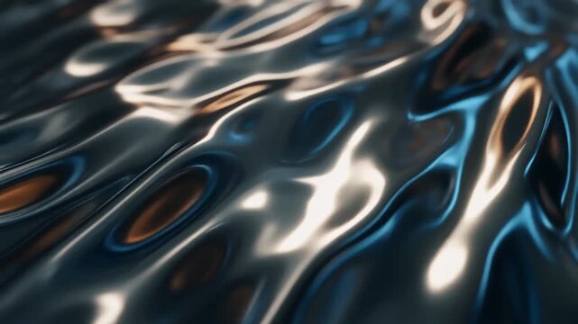 Liquid Metal Surface Wave Close Up
