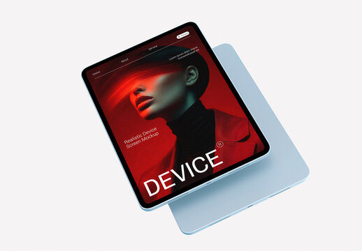 Modern Tablet Device Screen Mockup Display