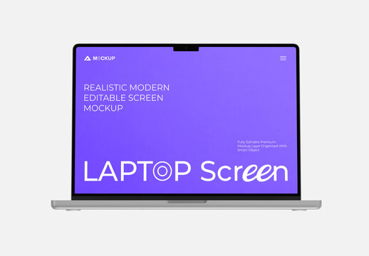 Modern Laptop Screen Mockup Template