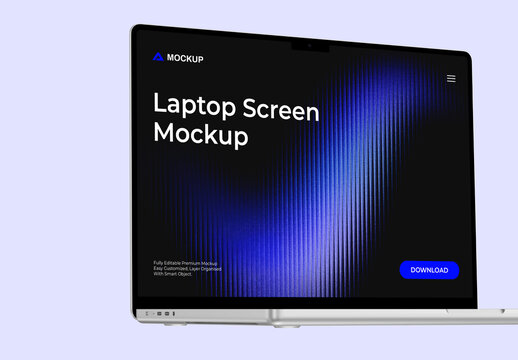 Modern Laptop Screen Mockup Design