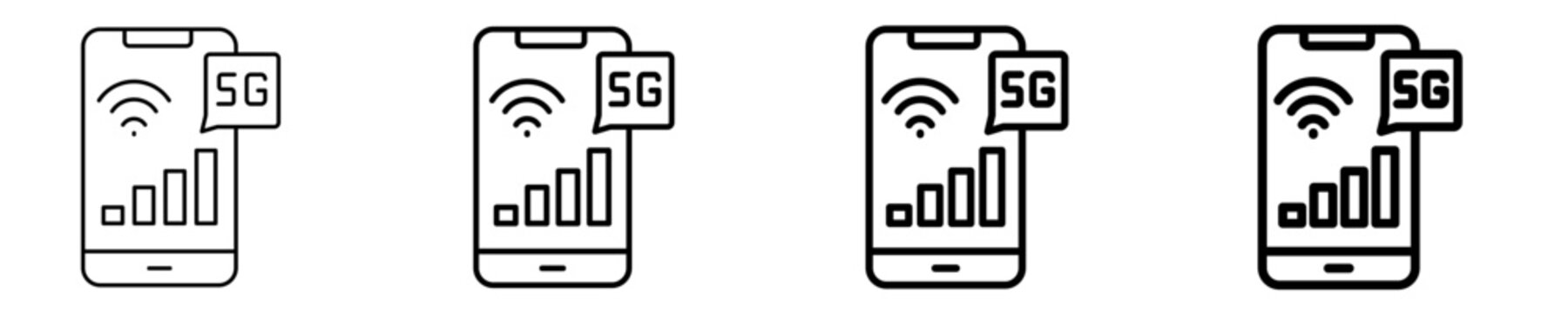 Smartphone Icon Set Different Style Collection