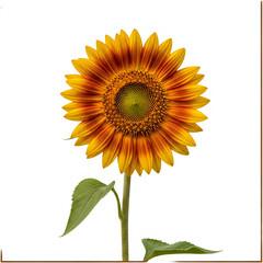 Obraz premium A vibrant yellow sunflower standing tall with a detailed center
