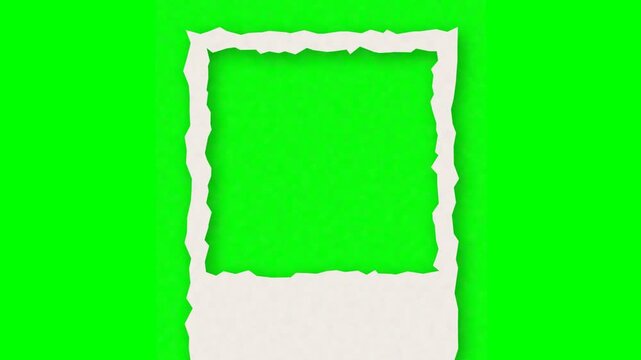 Green screen photo frame template.