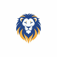 Obraz premium Majestic Lion Head Emblem Logo Design.