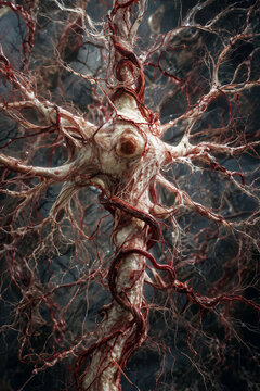 abstract organic neural structure