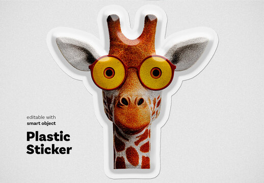 Plastic Sticker Effect