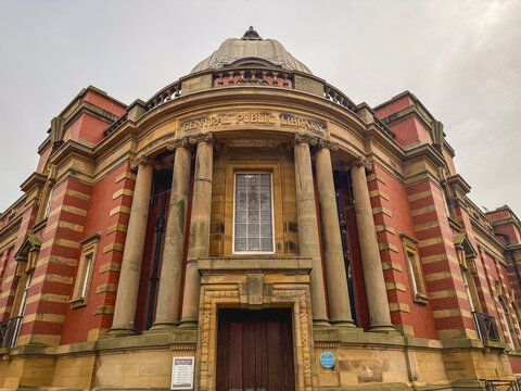 Central Public Library, in Blackpool, England, UK.