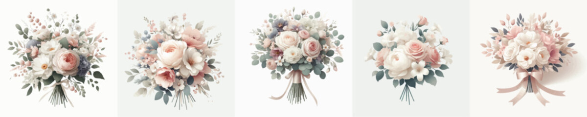 Fototapeta premium Vector of luxury flower bouquet