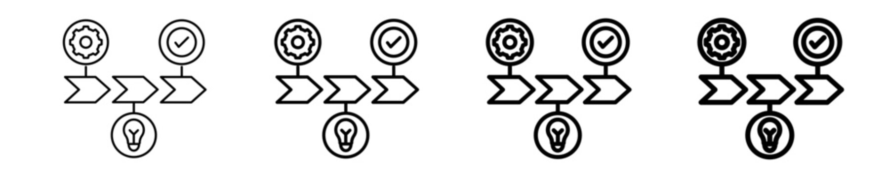 Value Chain  Icon Set Different Style Collection