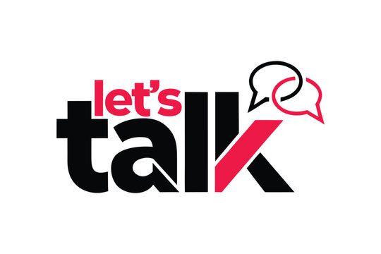 Lets talk logo collection modern minimal speech bubble communication design